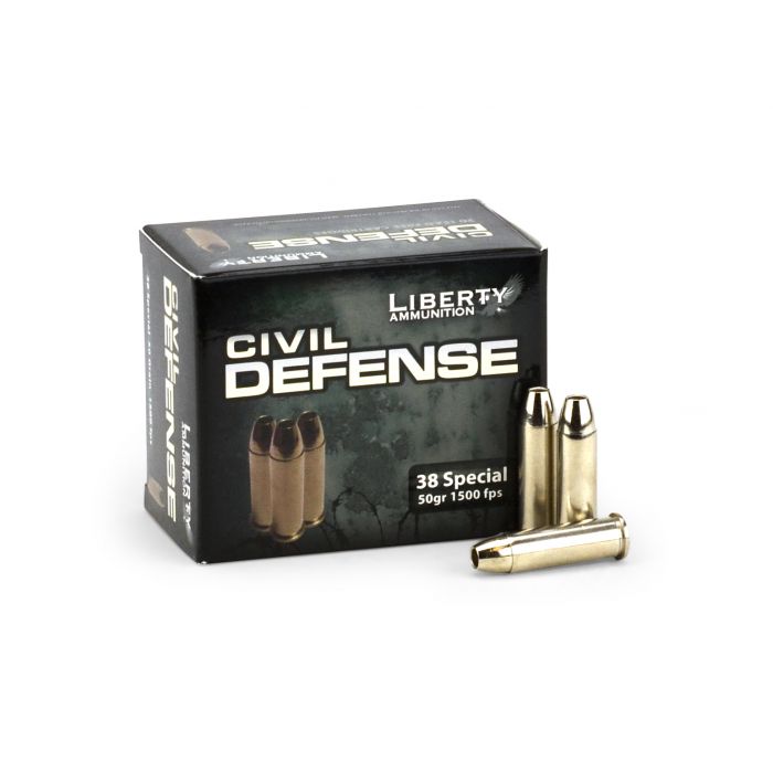 Liberty Civil Defense .38 Special 50 Grain HP (Box)